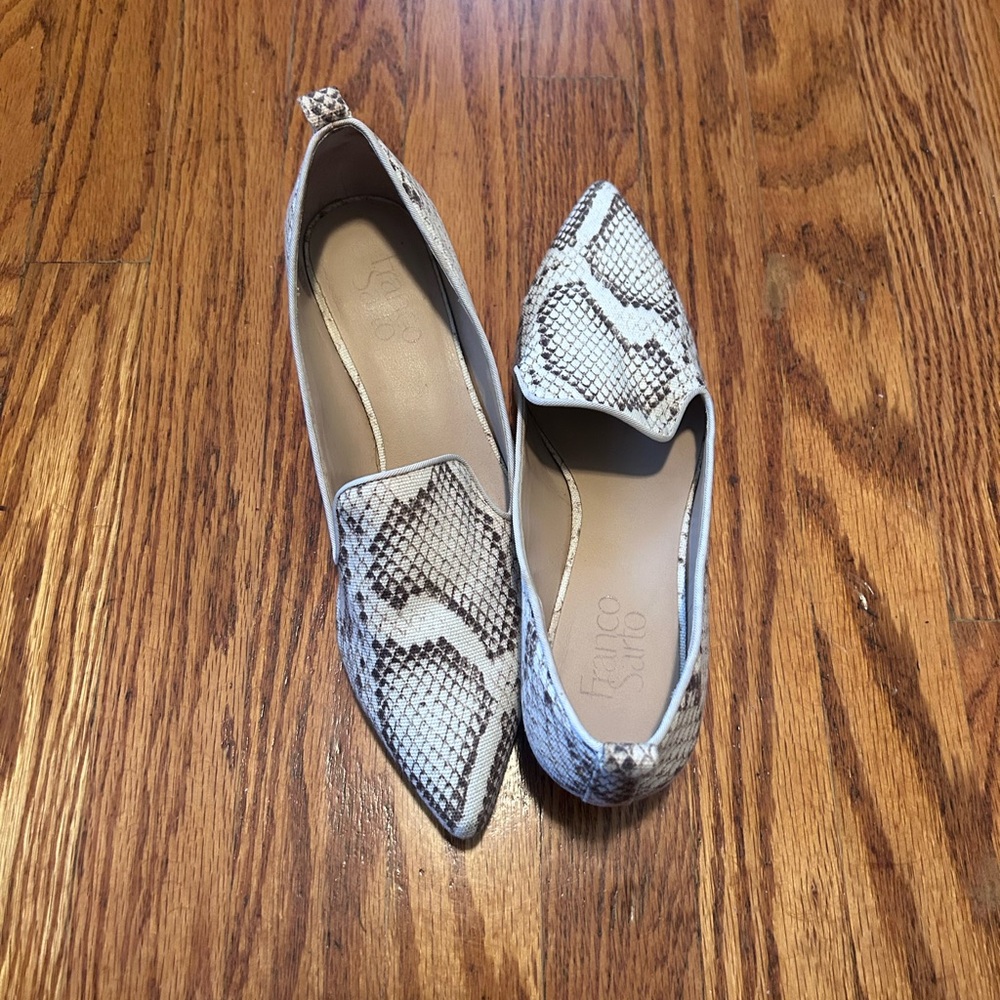 Franco Sarto Snake Pattern Loafers